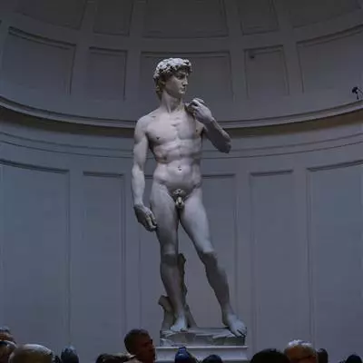 Il David chatta con i suoi visitatori